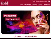 Tablet Screenshot of lmdruck.de